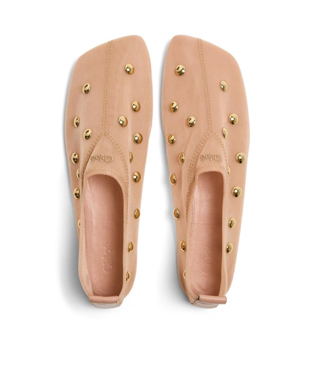 Chloé Pink Studded Ballet Shoes