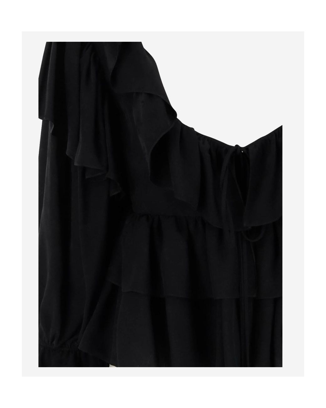Chloé Black Chloé Ruffled Cropped Blouse