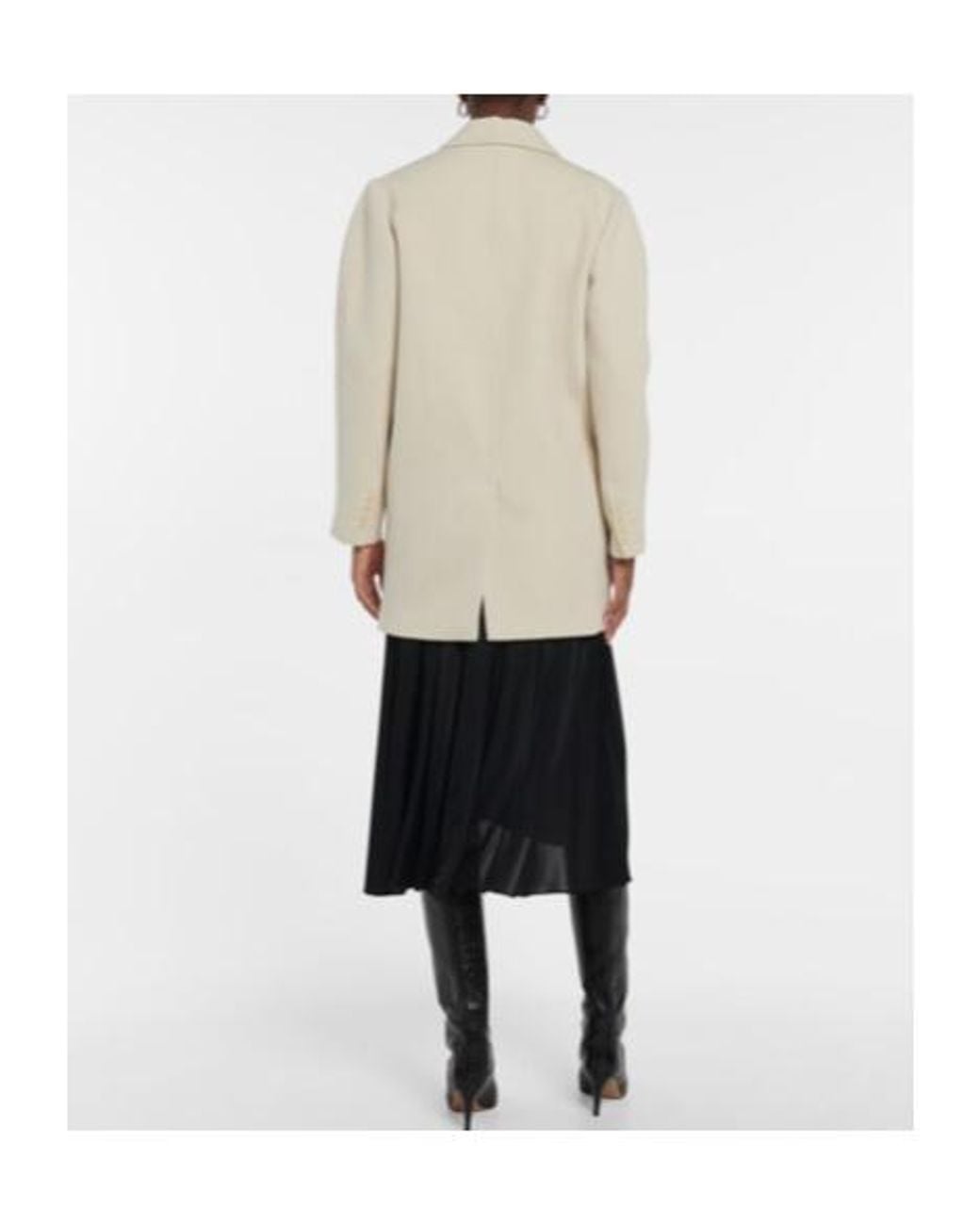 Isabel Marant White Jilinka Wool And Cotton Coat