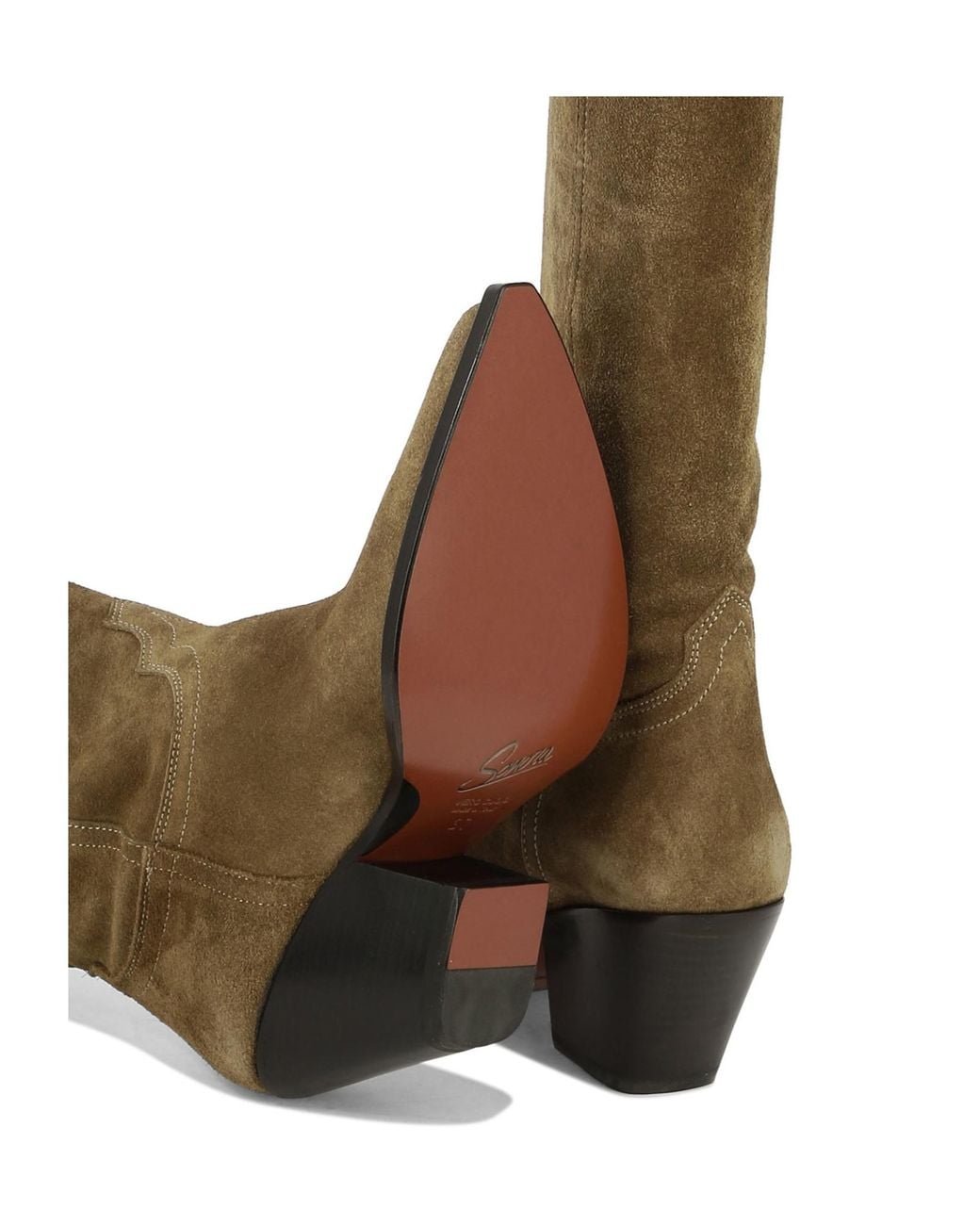 Sonora Boots Green 70Mm Suede Boots