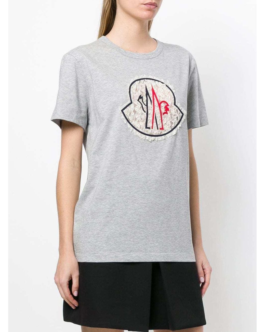 Moncler Gray Crew Neck Short-Sleeve T-Shirt