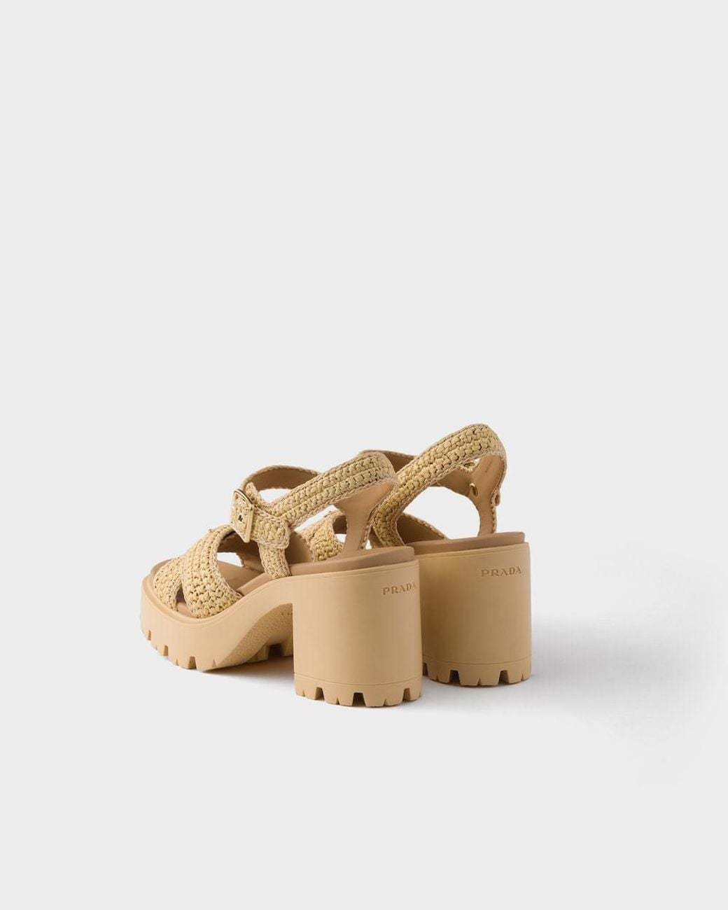 Prada Metallic Crochet Sandals