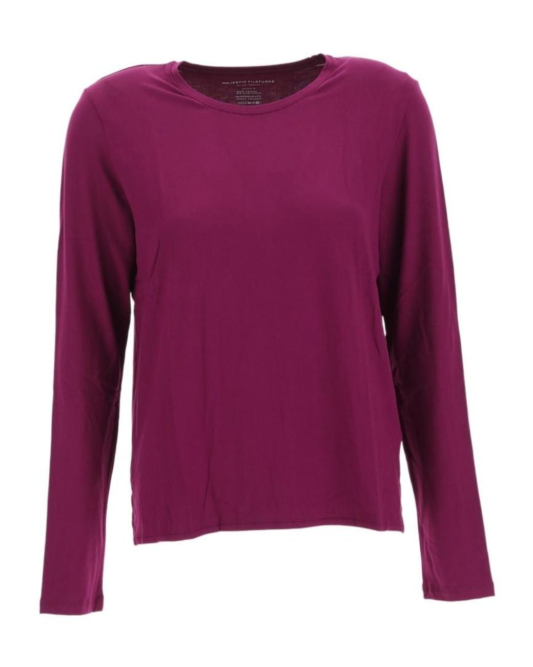 Majestic Filatures Purple Col Rond T-Shirt