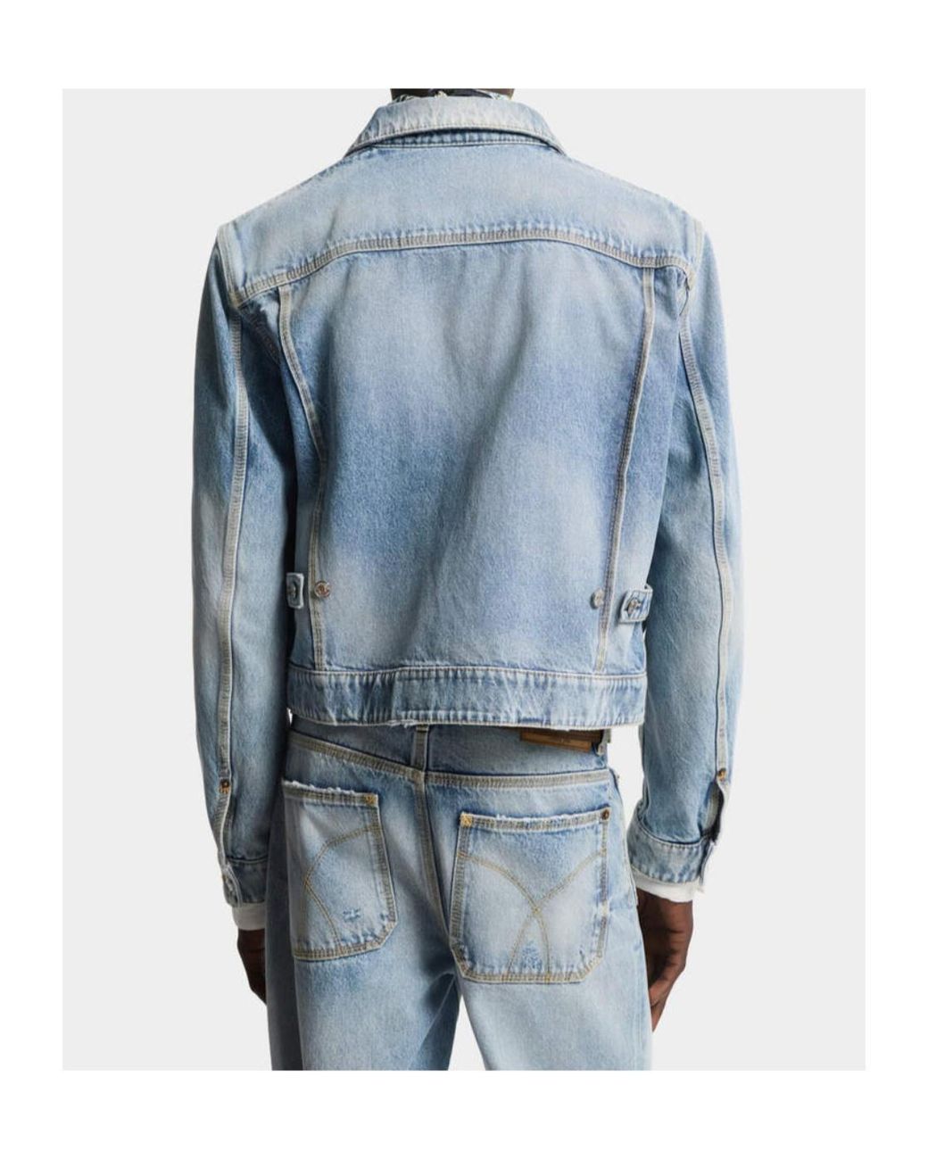 DSquared² Blue Button-Up Denim Jacket for men