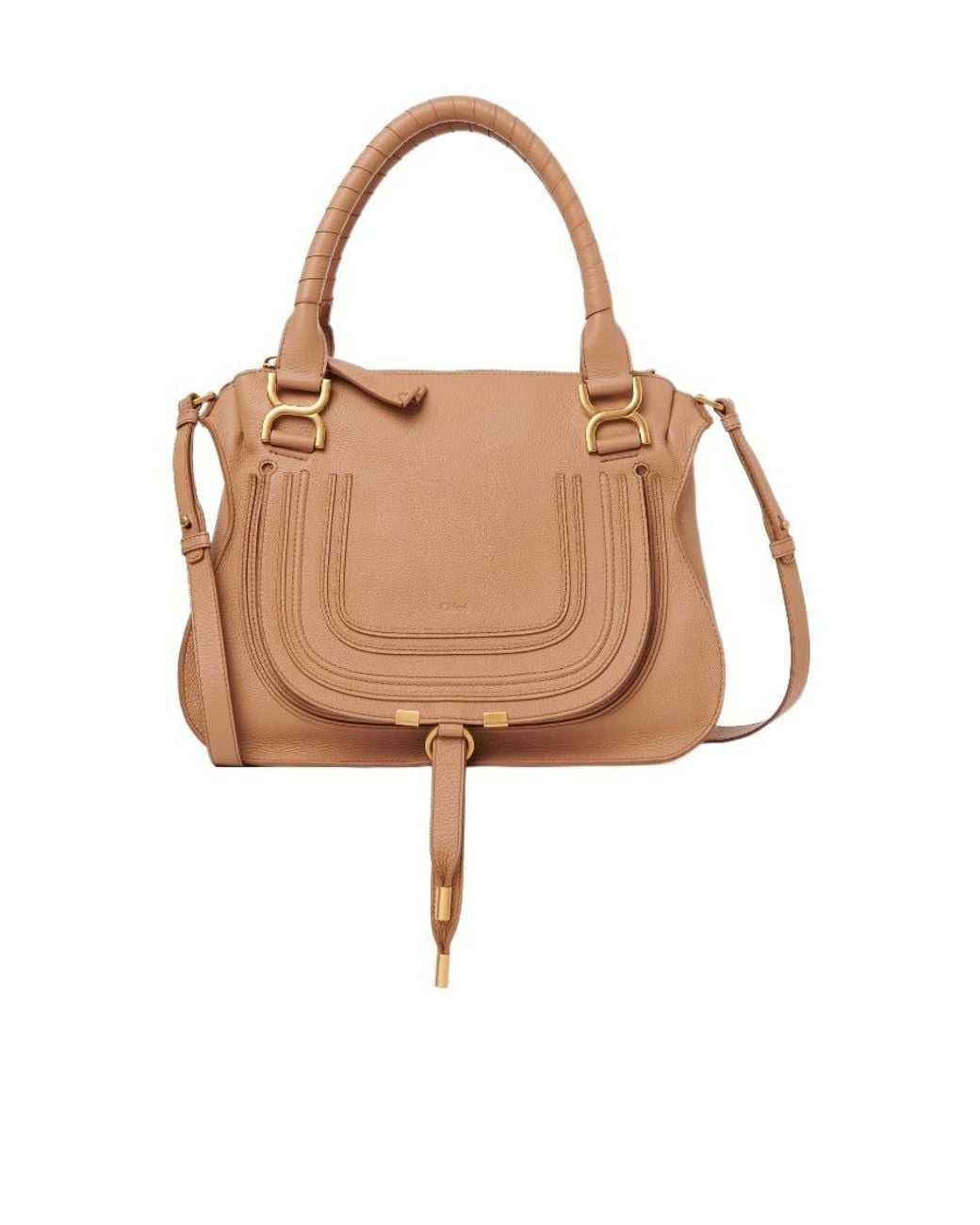 Chloé Natural Small Marcie Leather Tote Bag