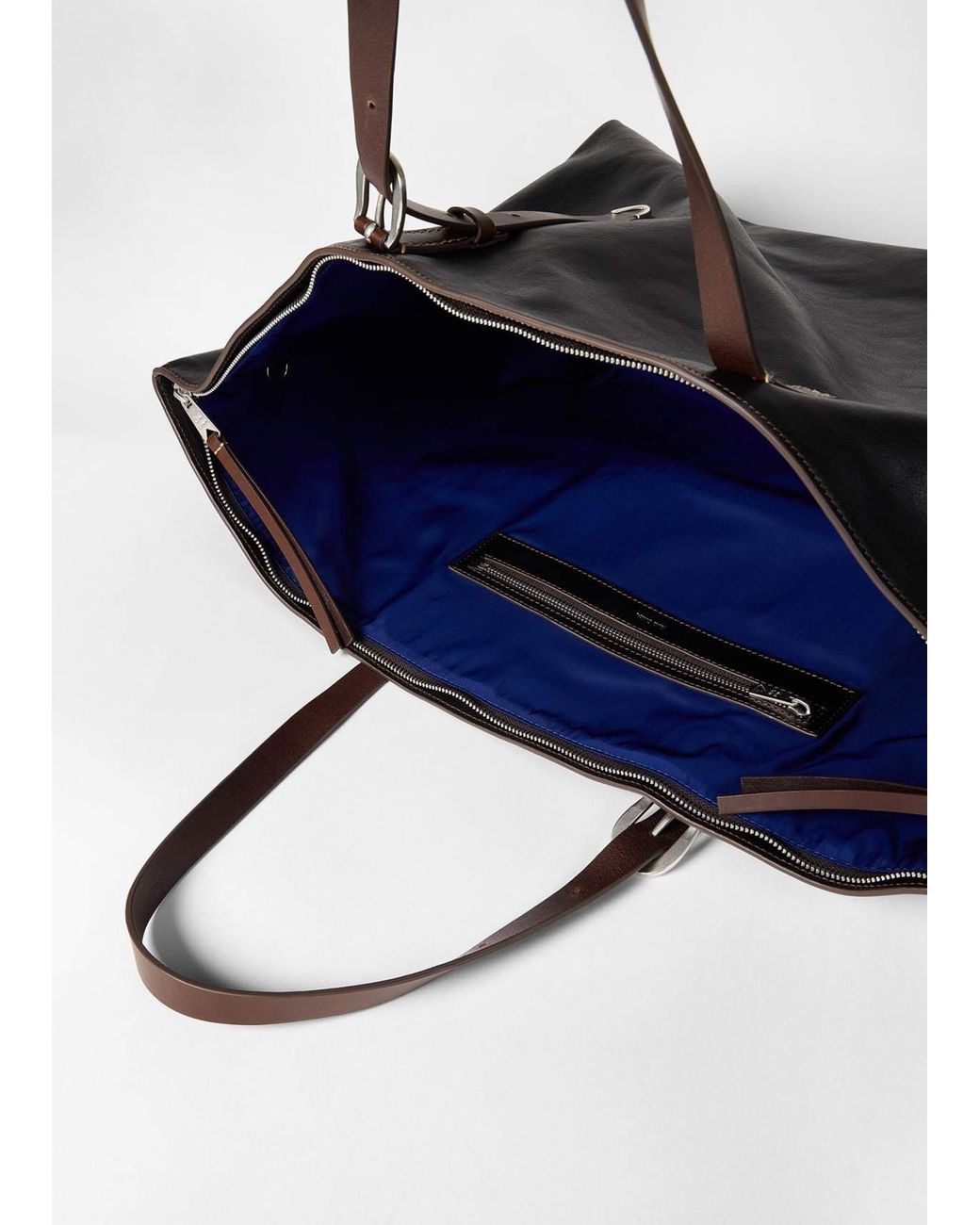 Paul Smith Black Leather Duffle Tote Bag for men