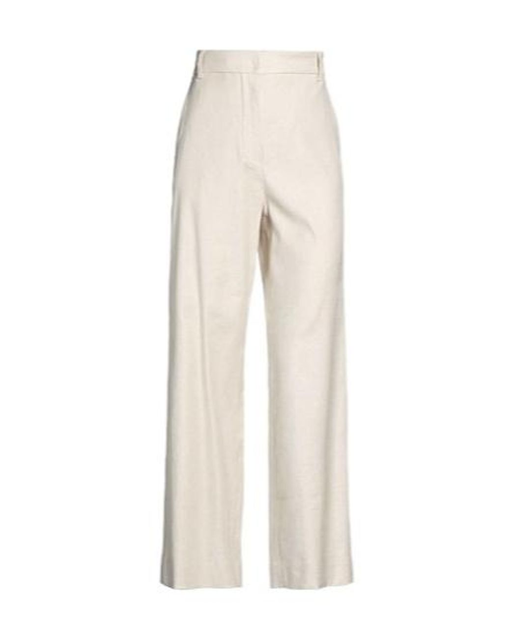 Max Mara White Loose Straight-Leg Pants