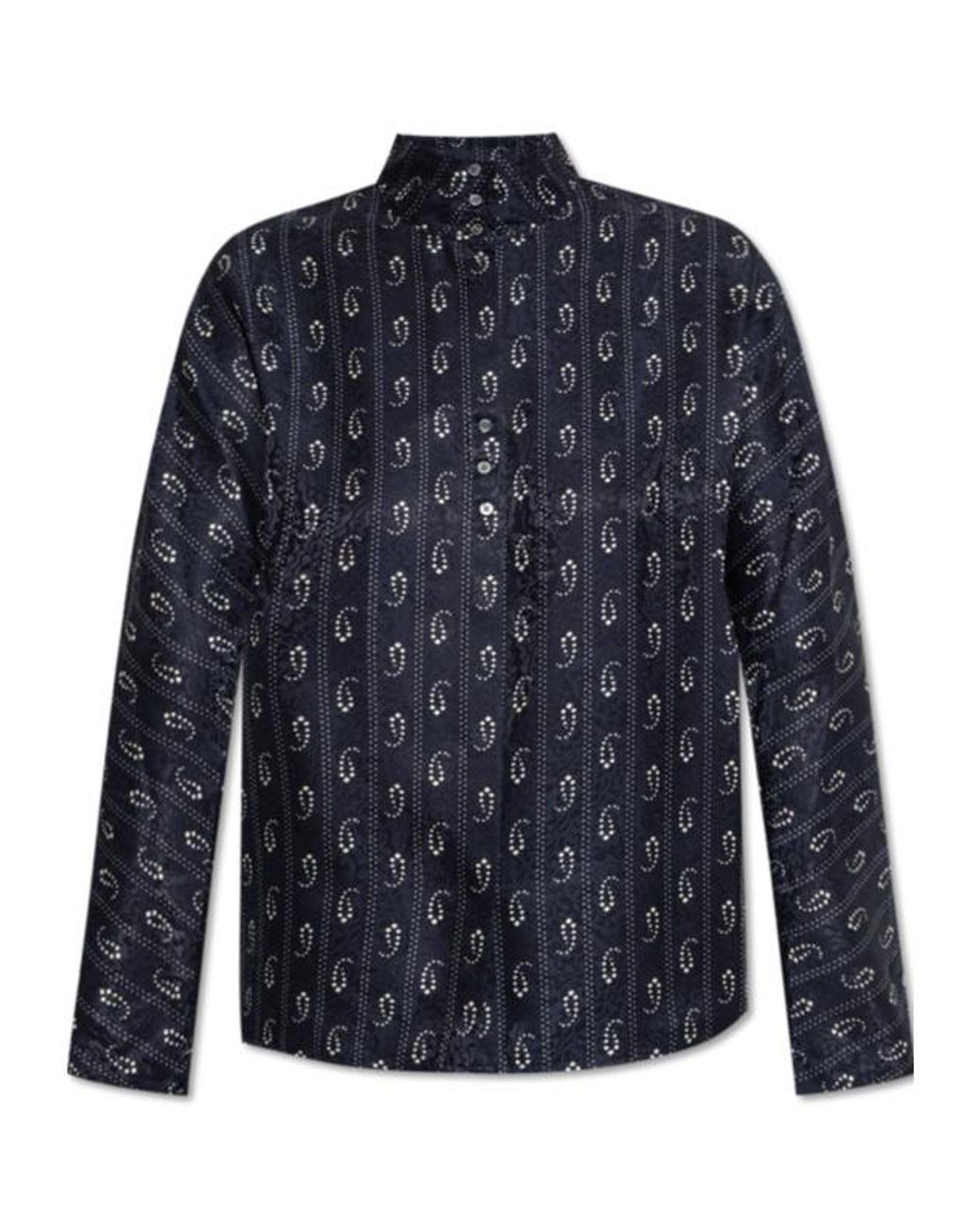 Tory Burch Blue Patterned Shirt