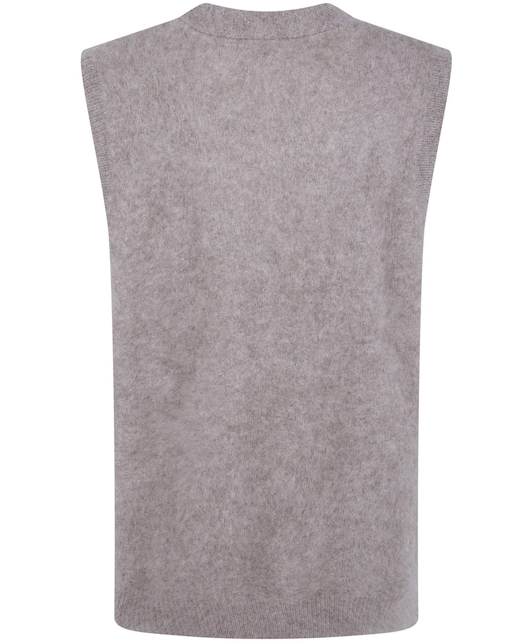 P.A.R.O.S.H. Gray Button-Front Knit Vest
