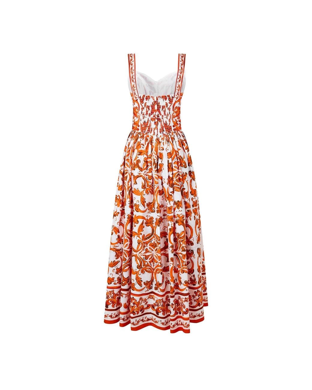 Dolce & Gabbana White Sleeveless Midi Dress