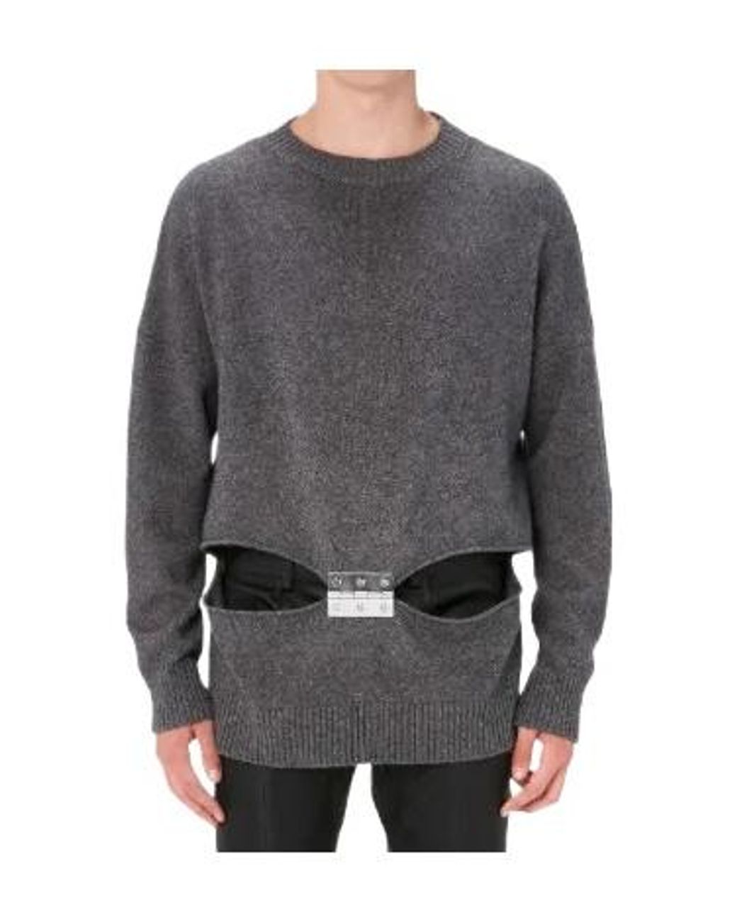 J.W. Anderson Gray Knitted Crew-Neck Jumper