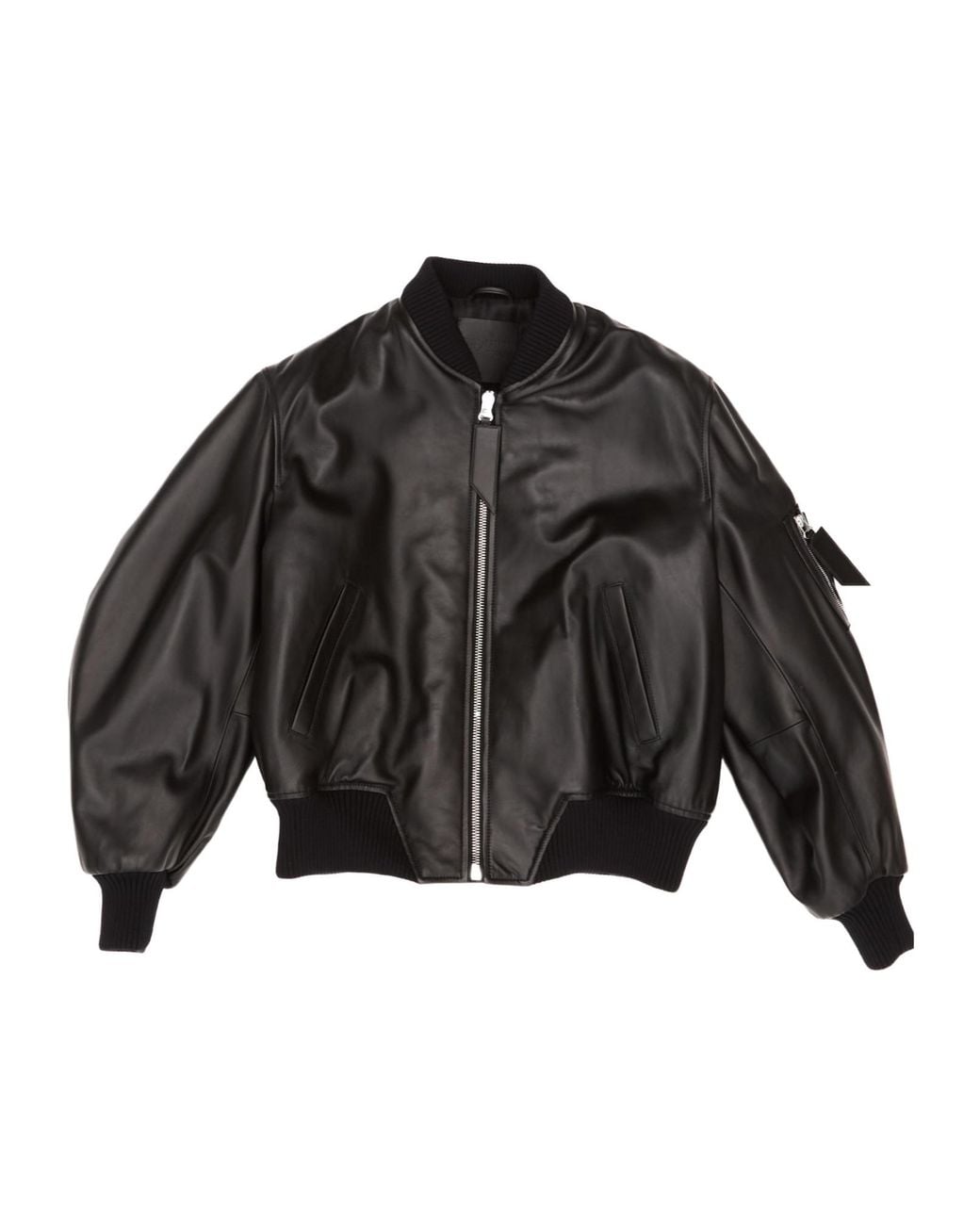 The Attico Black The Oversized Bomber Jacket