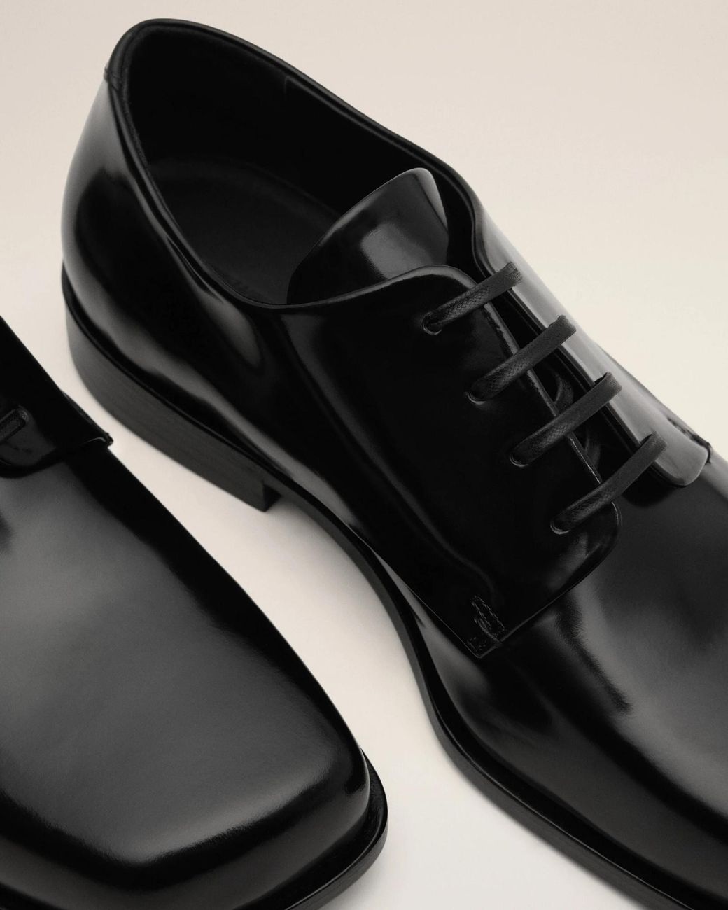 AMI Black Ami Derby Shoes for men