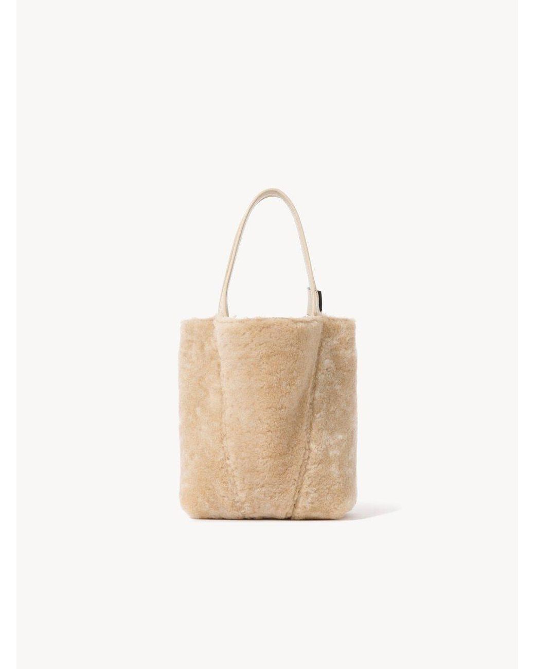 Chloé Natural Chloé Spin Chain-Detail Tote Bag