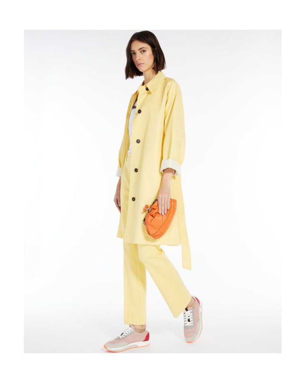 Weekend by Maxmara Yellow Plain Knitted Trousers