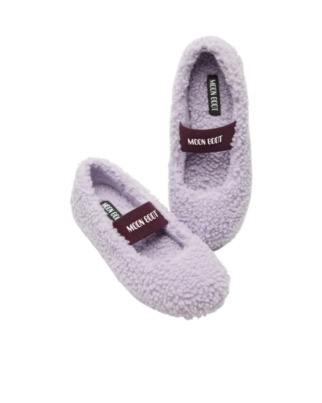 Moon Boot Purple Logo-Printed Strapped Ballerinas