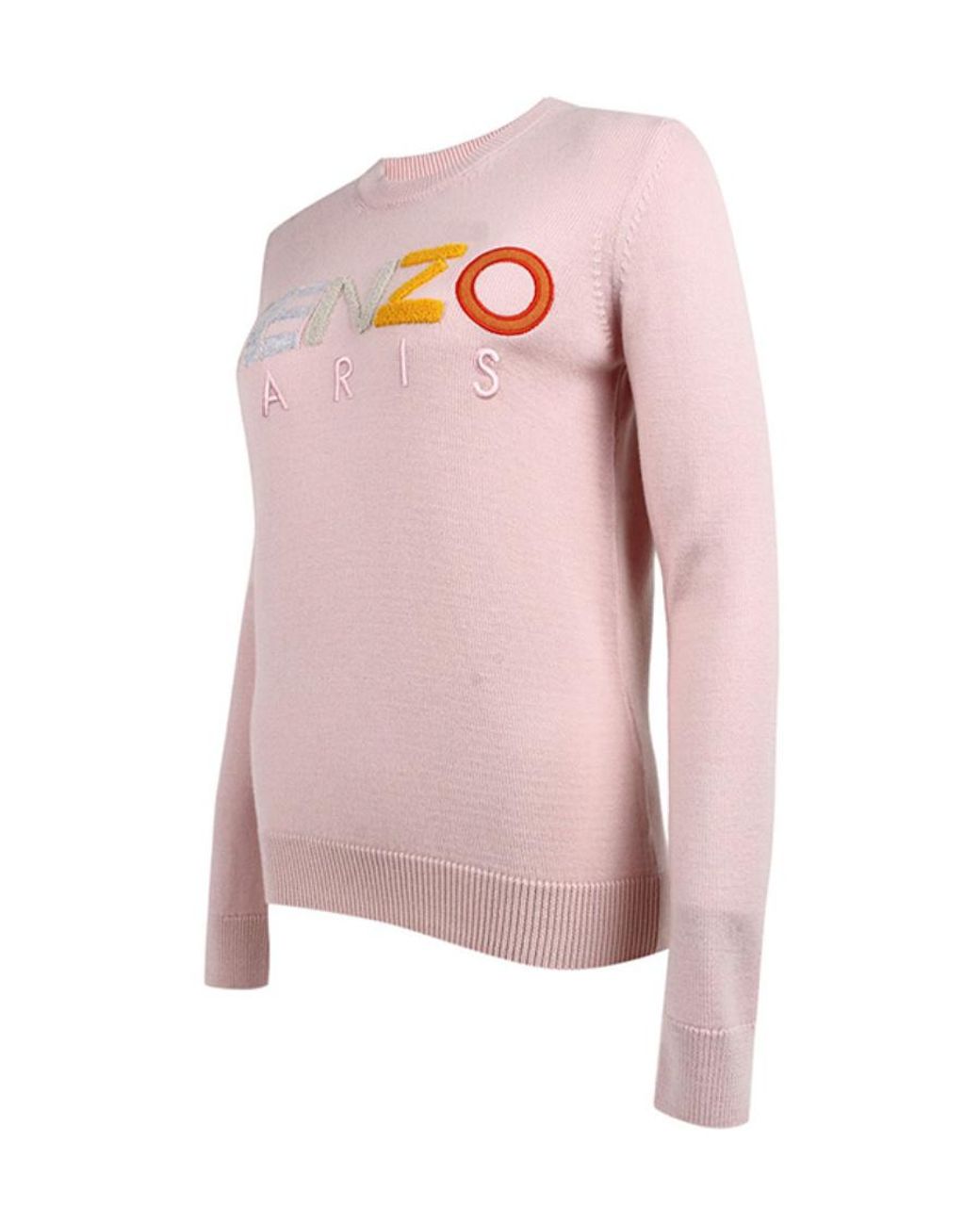 KENZO Pink Colored Letter Logo Knitted Pullover