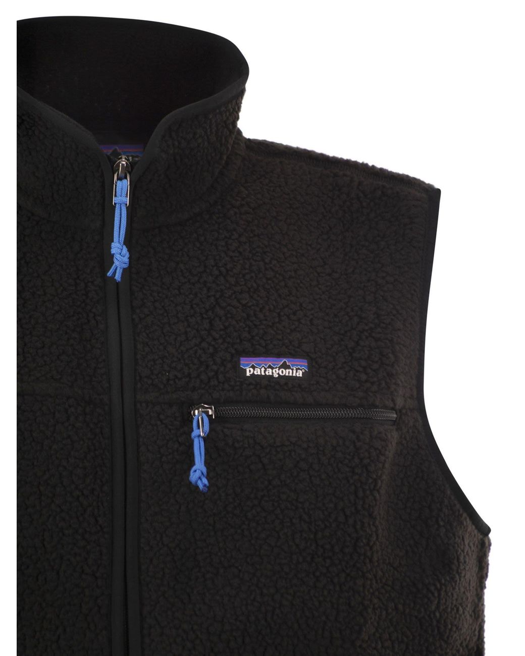 Patagonia Black Retro Pile Fleece Vest for men