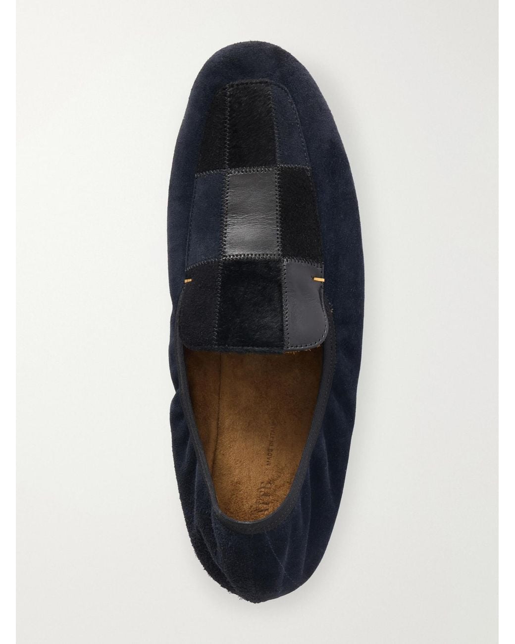 Khaite Blue Leather And Suede Ballet Flats