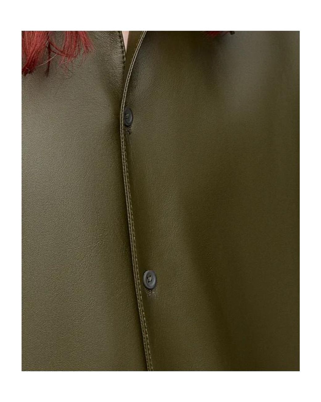 Loewe Green Anagram Logo Debossed Shirt for men