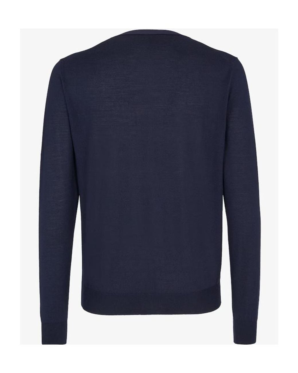 Fendi Blue Ff Embossed V-Neck Buttoned Cardigan for men