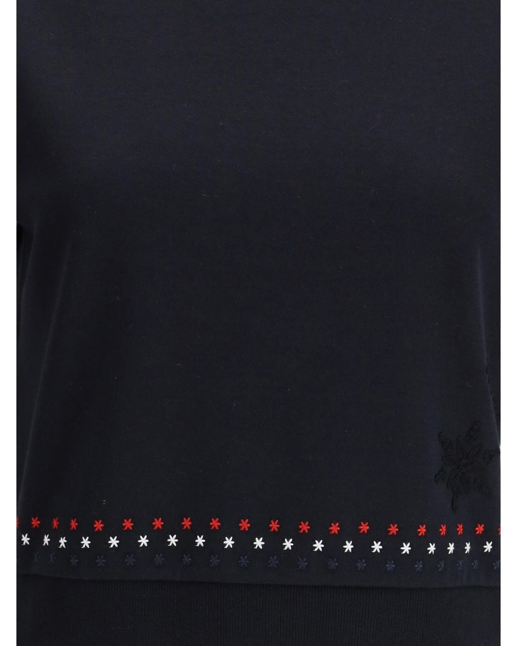 Thom Browne Black Snowflakes Short-Sleeved T-Shirt