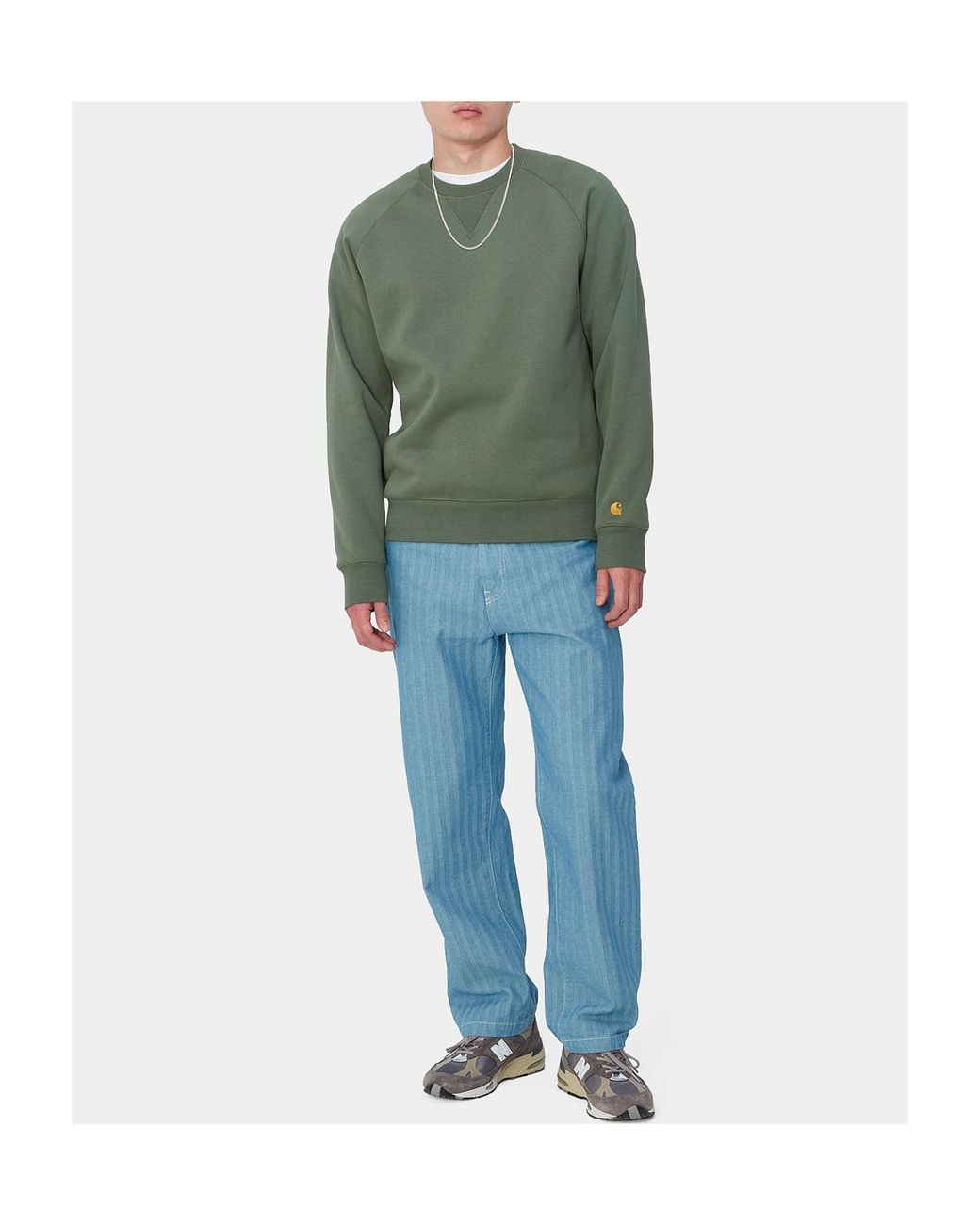 Carhartt Green Round-Neck Sweater for men