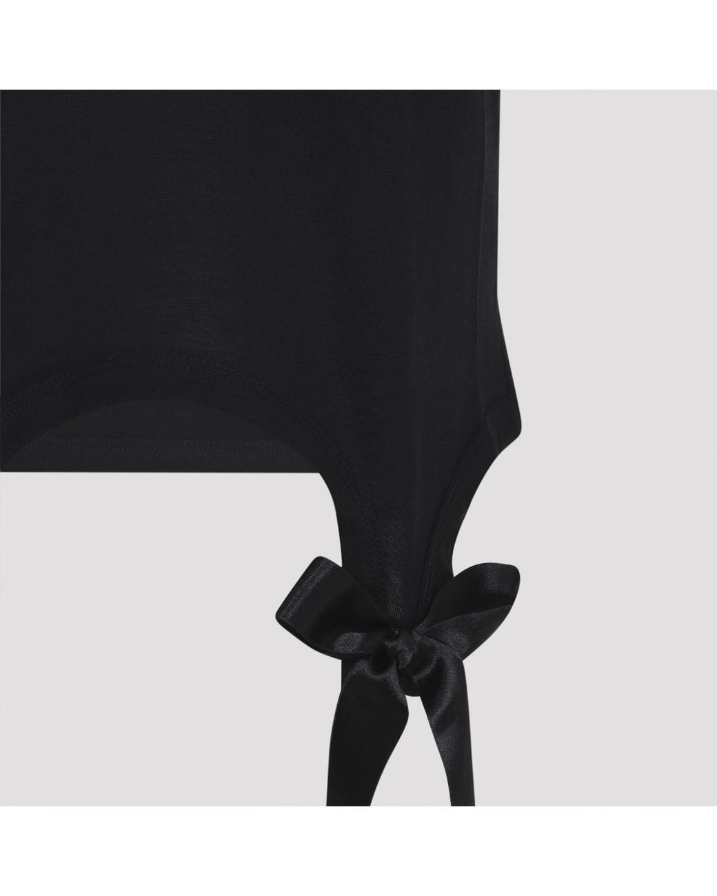 Simone Rocha Black Bow Detailed Crewneck T-Shirt