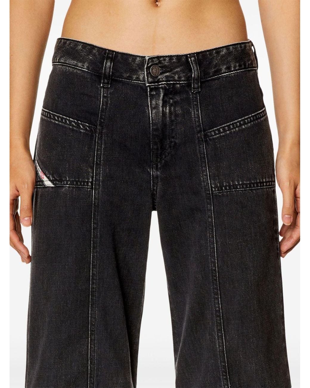 DIESEL Black D-Akii Low-Rise Bootcut Jeans
