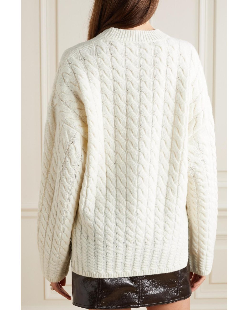 Theory White Cable-Knit Jumper