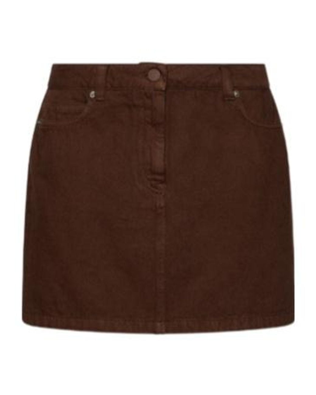 Marella Brown Five-Pocket Mini Skirt