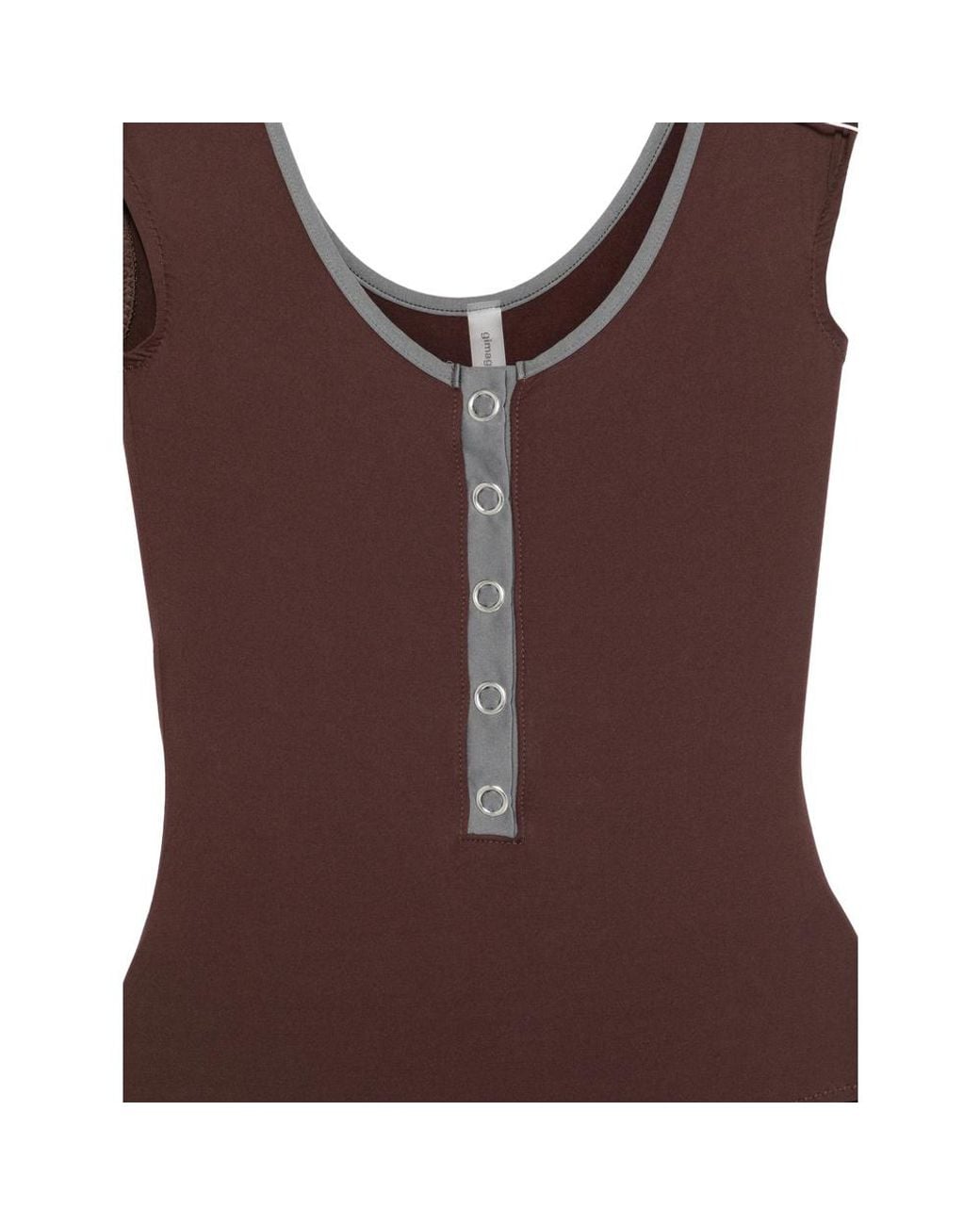 GIMAGUAS Brown Sleeveless One-Piece Swimsuit