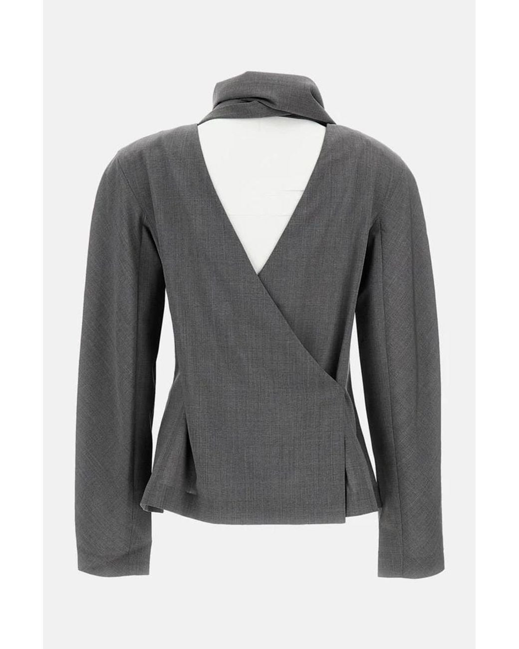 Jacquemus Gray The Chale Long Sleeved Blouse