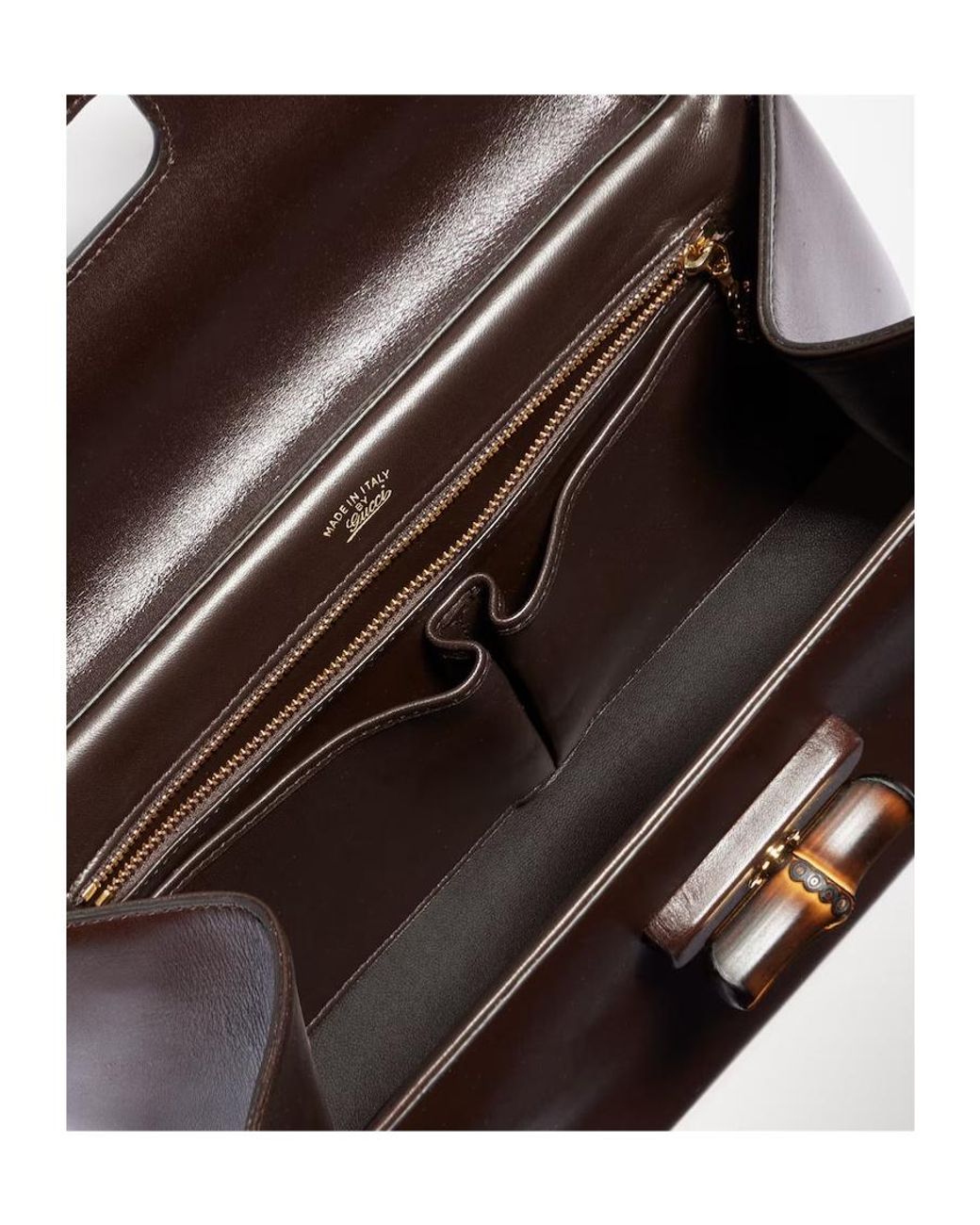 Gucci Brown Bamboo Vendetta Medium Top Handle Bag