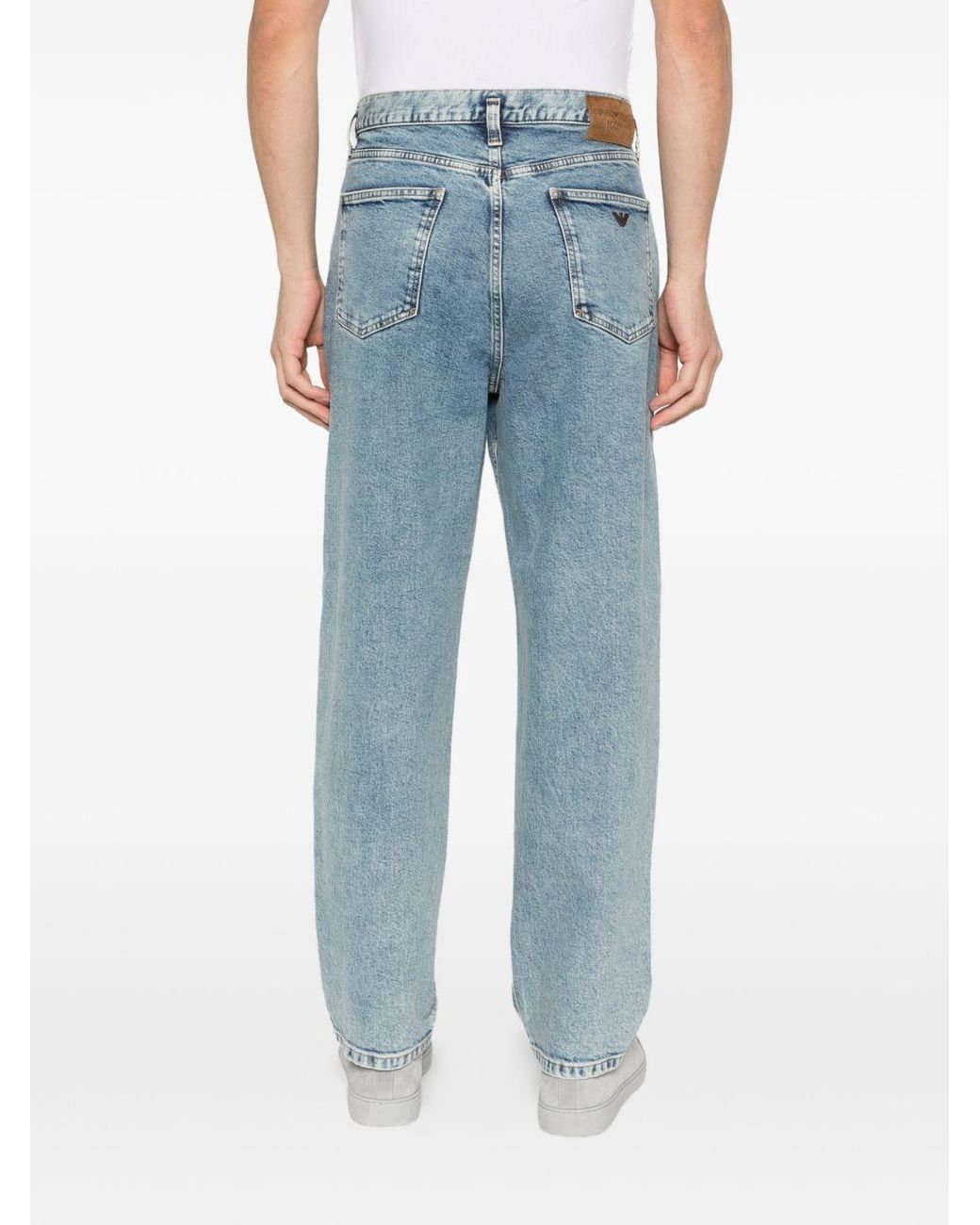 Emporio Armani Blue Belt Loop Jeans for men