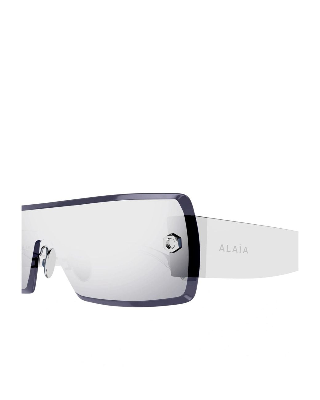 Alaïa White Alaïa Azzedine Shield Frame Sunglasses