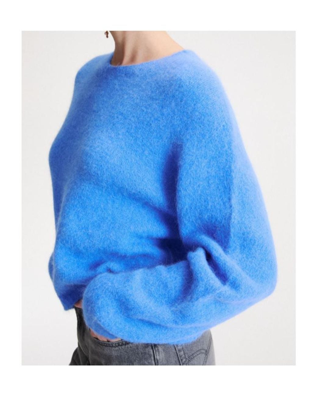 Marella Blue Suri Alpaca Crew-Neck Jumper