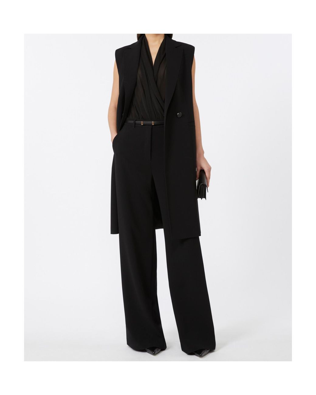 Max Mara Black Studio Jez Flared Trousers