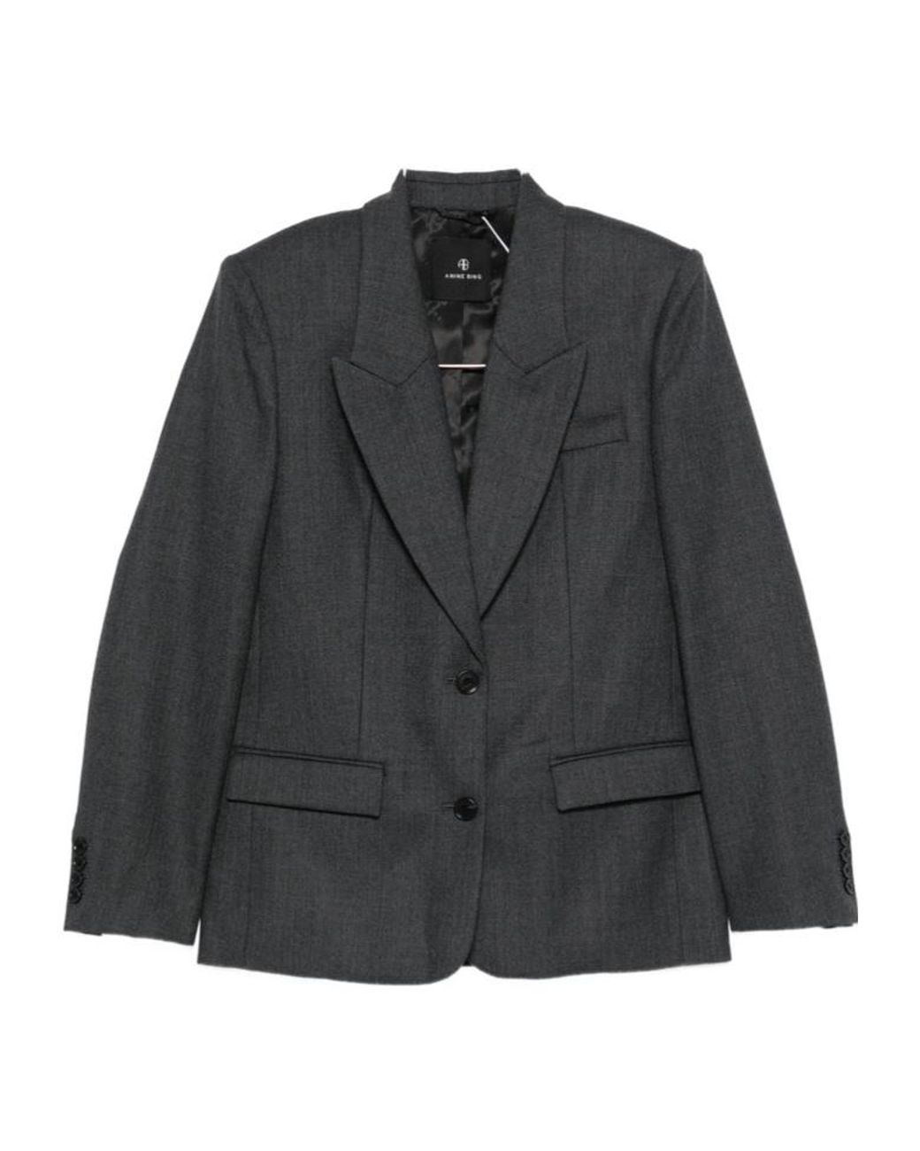 Anine Bing Gray Ross Single Breasted Blazer