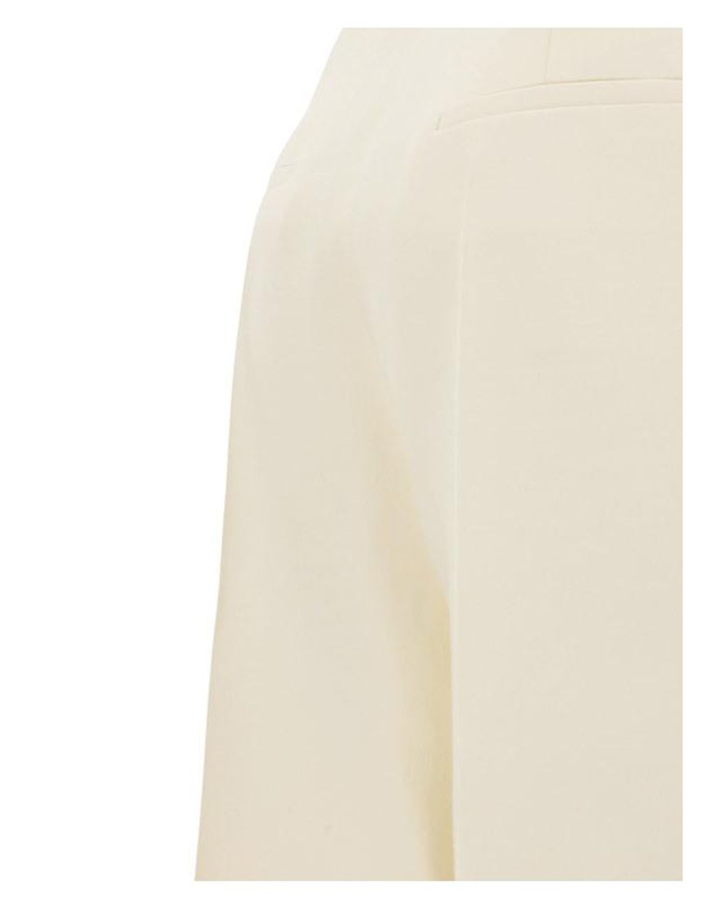 Valentino White High-Waisted Wide-Leg Trousers