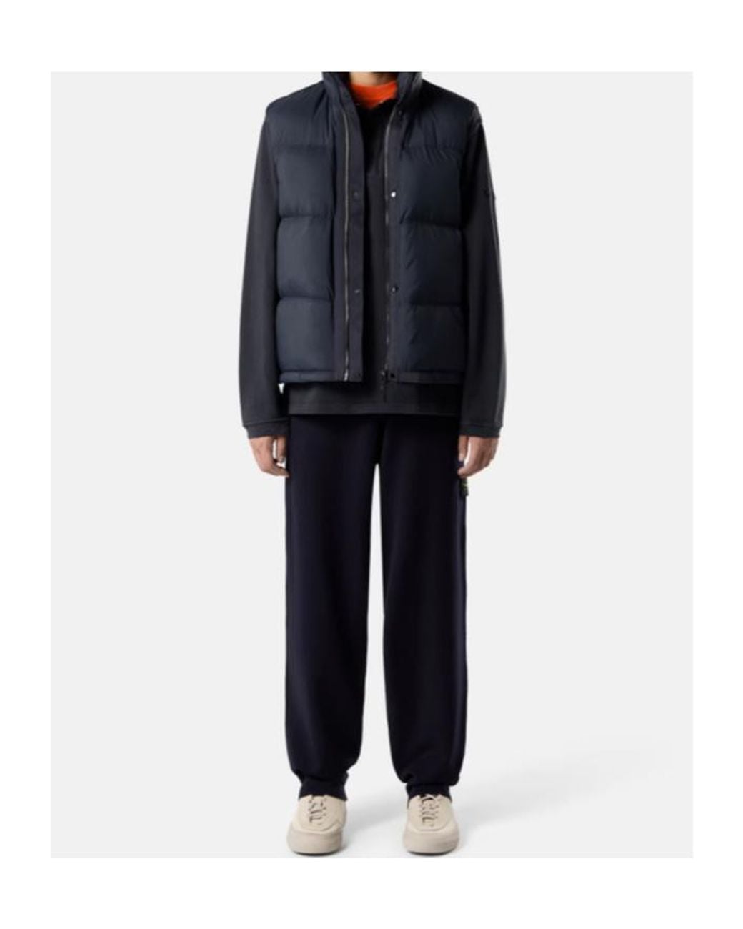 Stone Island Blue Knitted Logo-Patch Joggers for men