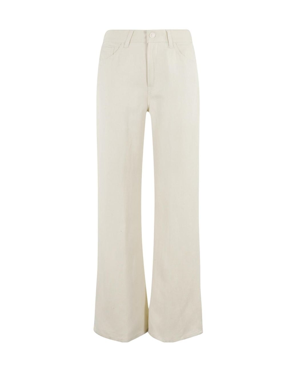 Dondup White Amber Wide-Leg Pants