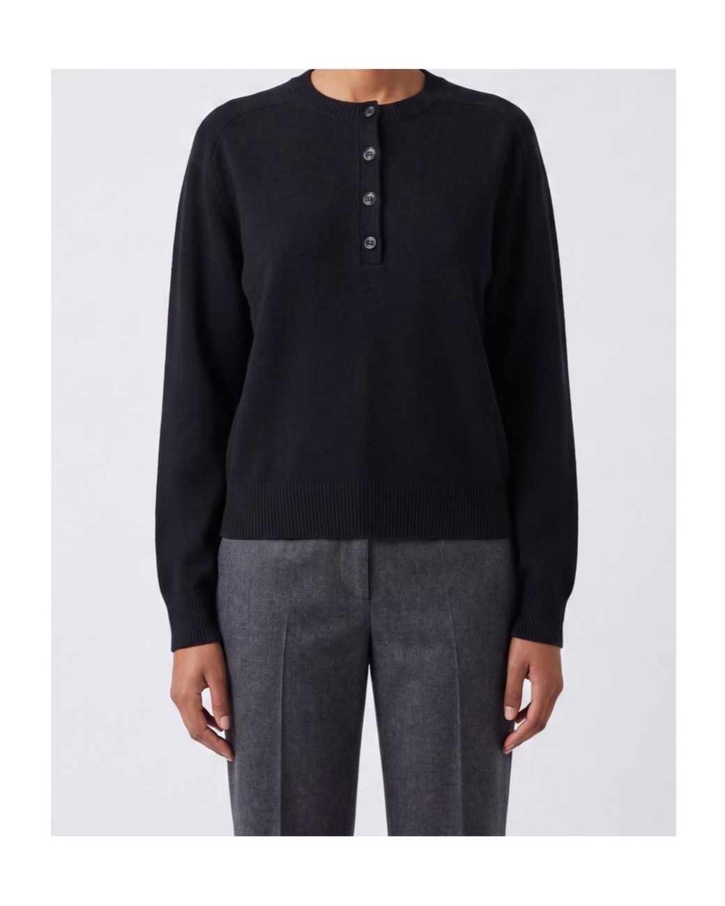 Loulou de Saison Black Malo Crewneck Jumper