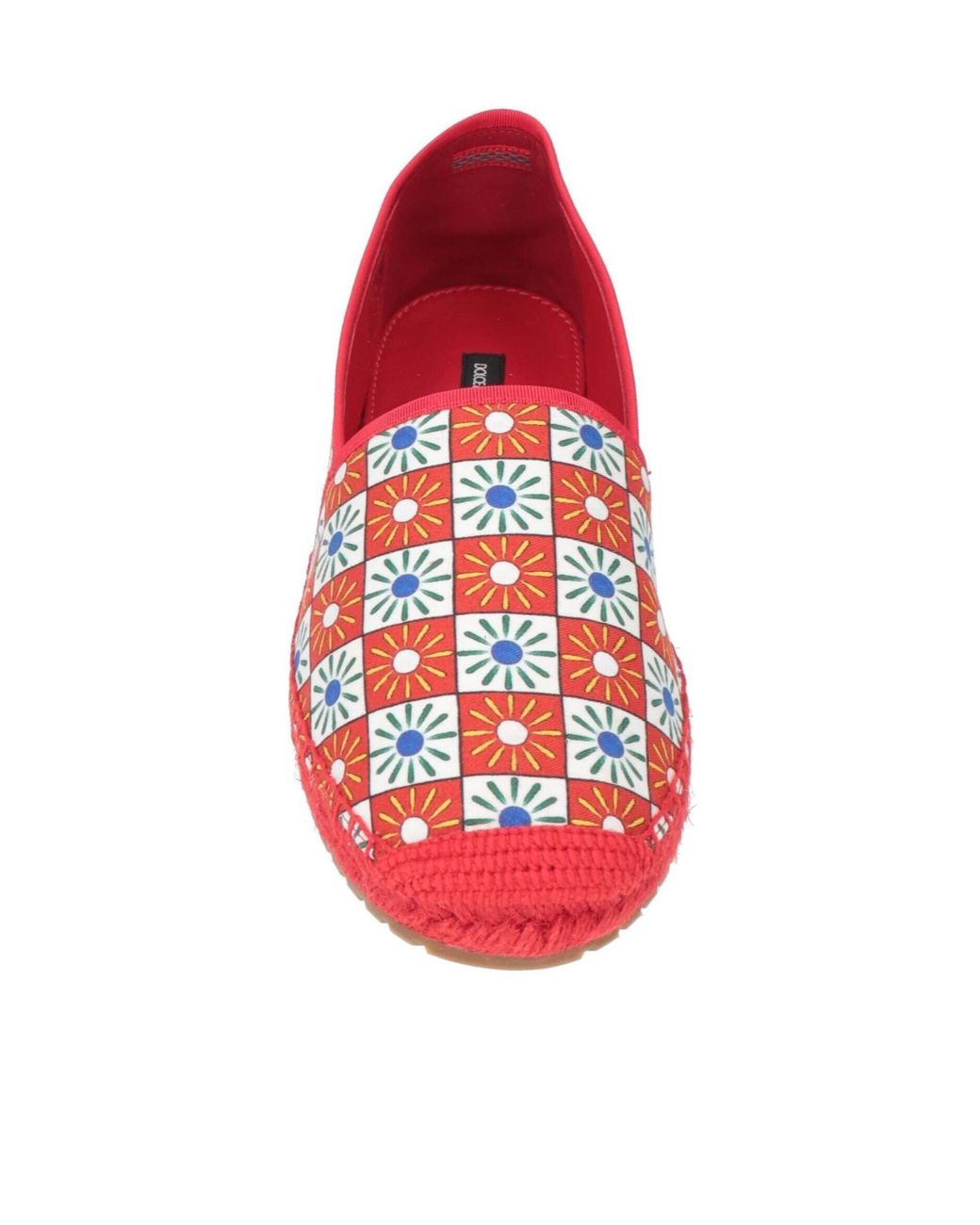 Dolce & Gabbana Red Printed Espadrilles