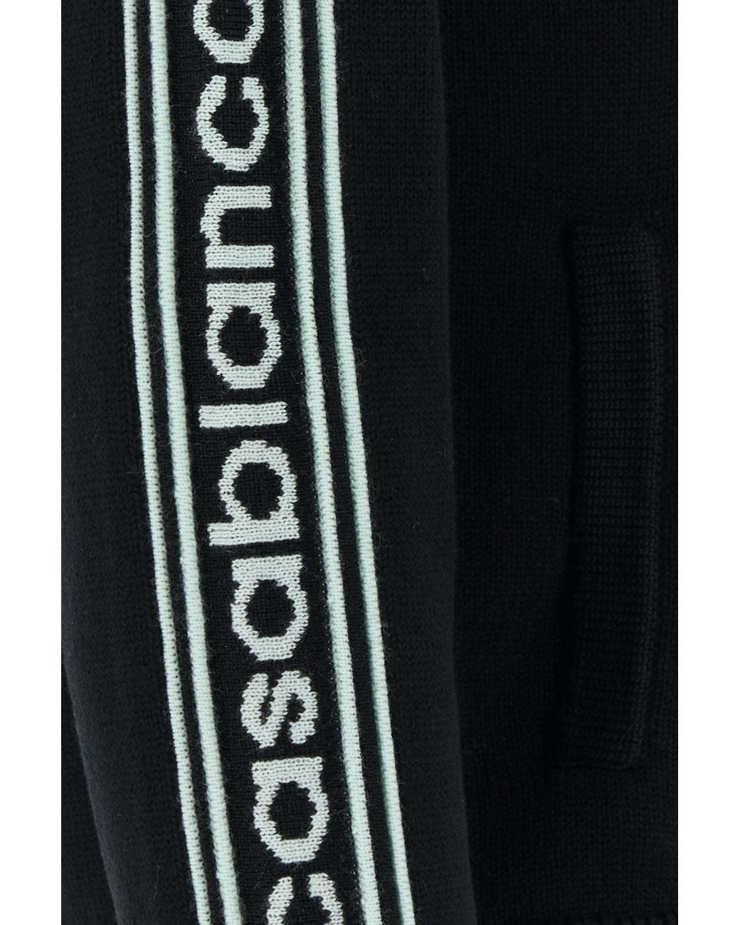 Casablanca Black Turtleneck Zip Up Cardigan