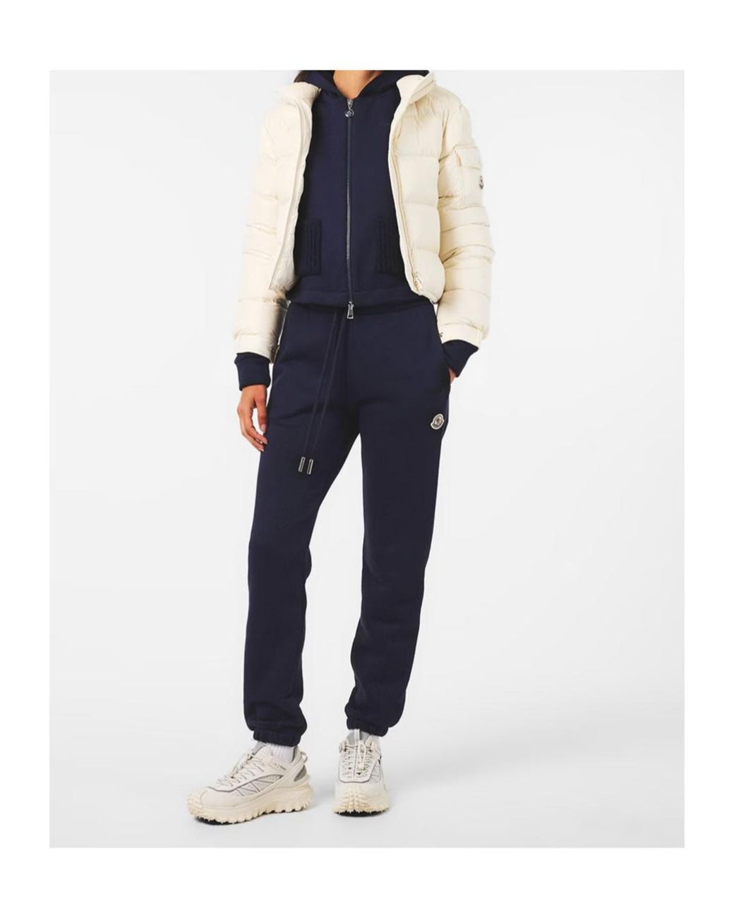 Moncler Blue Elastic Waist Track Pants