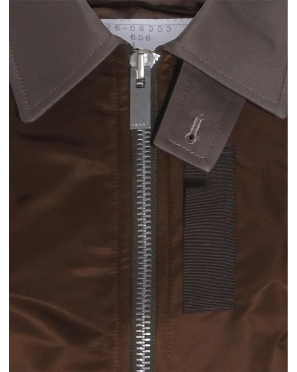 Sacai Black Twill Collared Zip-Up Blouson