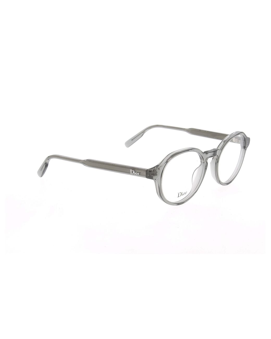 Dior White Eyewear Round Frame Glasses for men