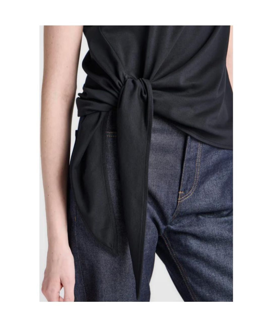 J.W. Anderson Black Jw Anderson Hem Knot Tank Top