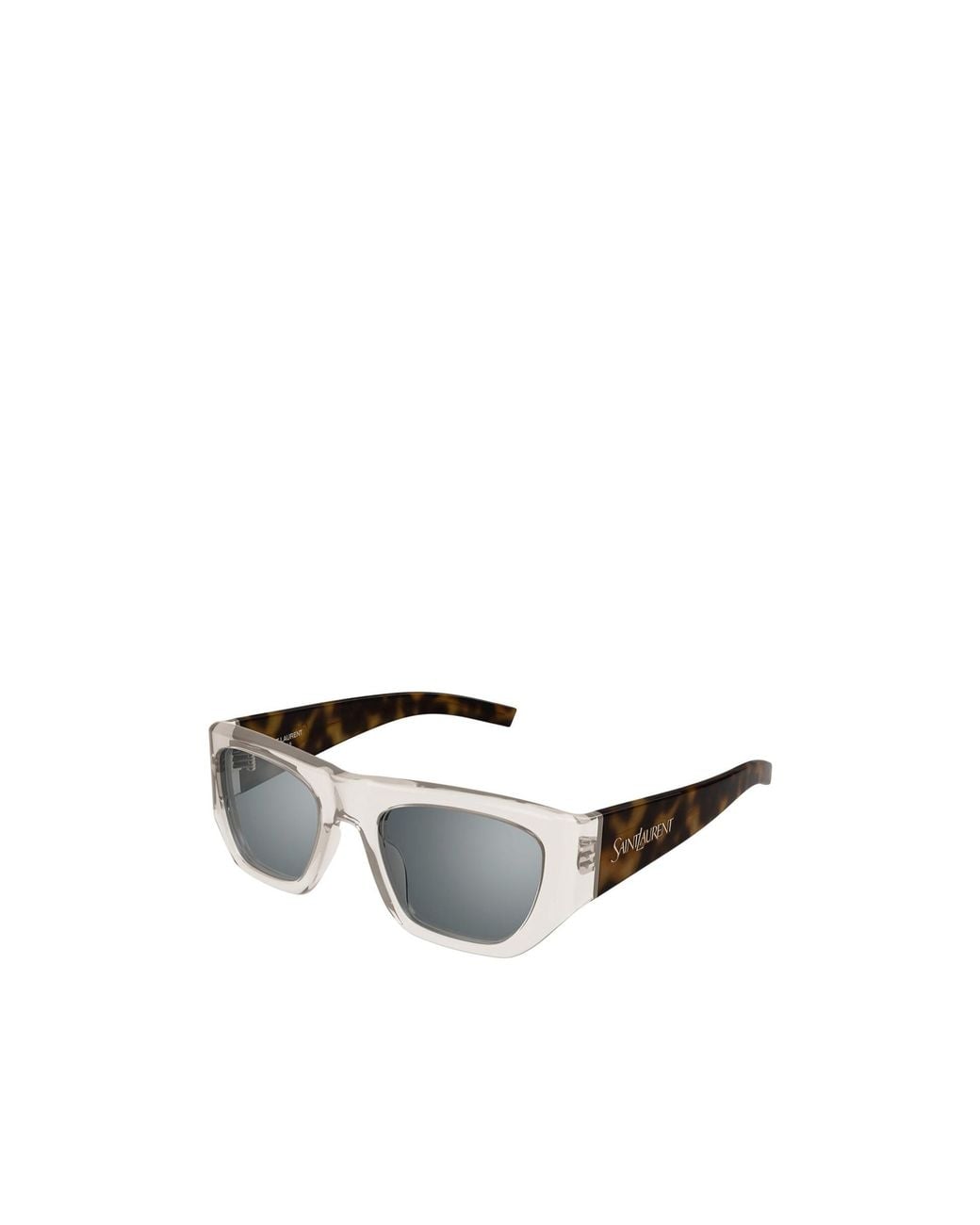 Saint Laurent Metallic Eyewear Square Frame Sunglasses